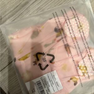 Angel Dear Pink pj footed onesie